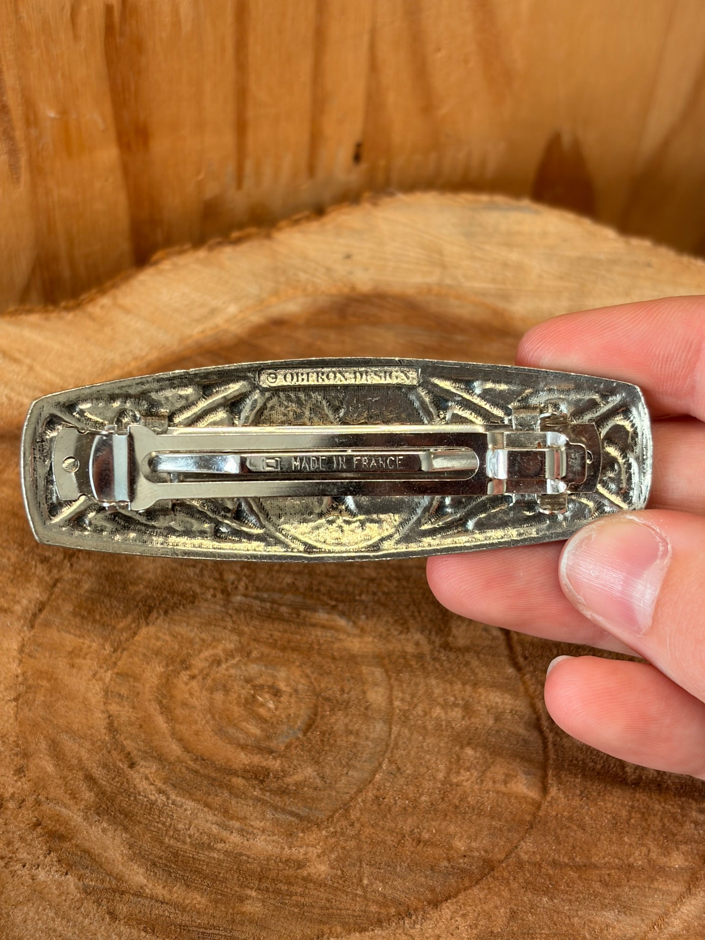 Silver Tone Tree Hair Clip