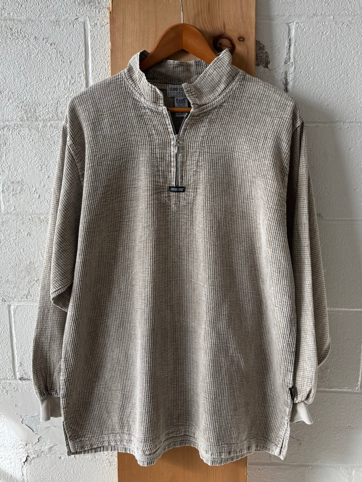 Vtg Corduroy 1/4 Zip : L