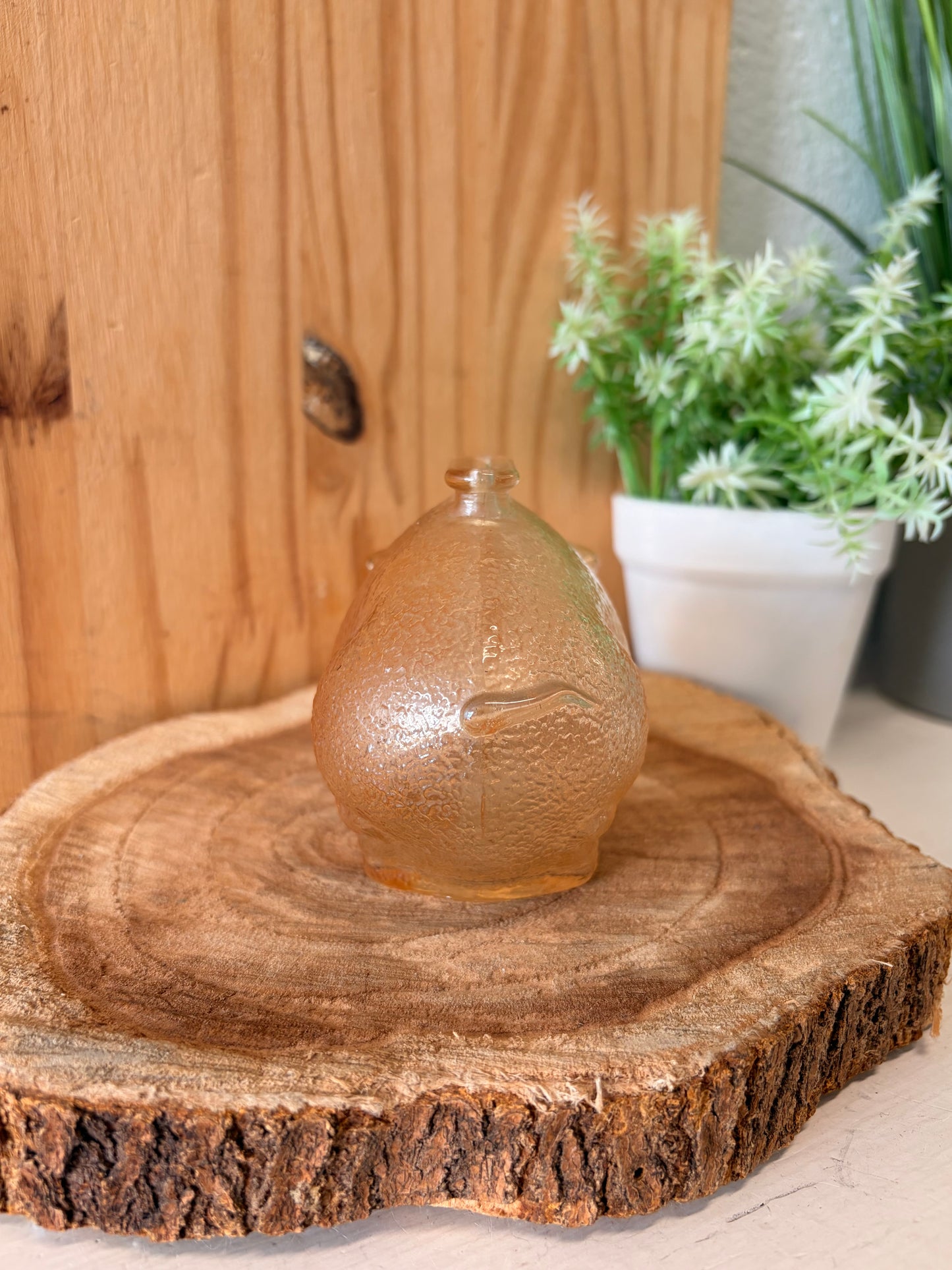 Vtg Tiny Glass Piggy Bank (Local Pick Up Only)