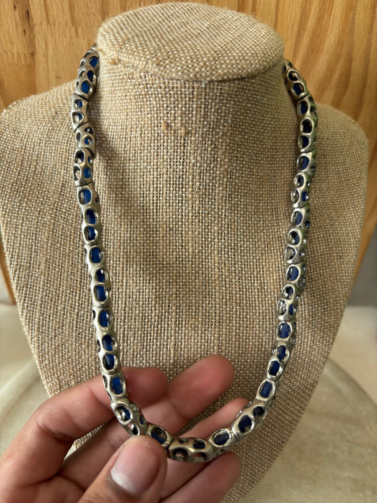 Silver Tone Statement Necklace