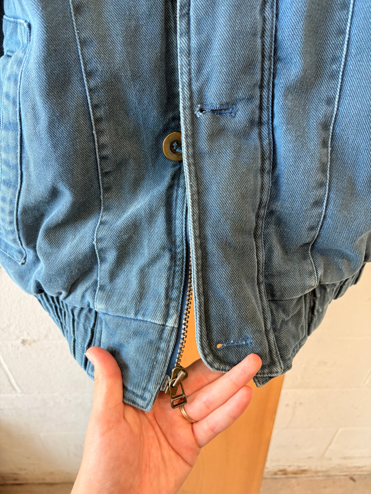 Vintage London Fog Blue Bomber Jacket : S