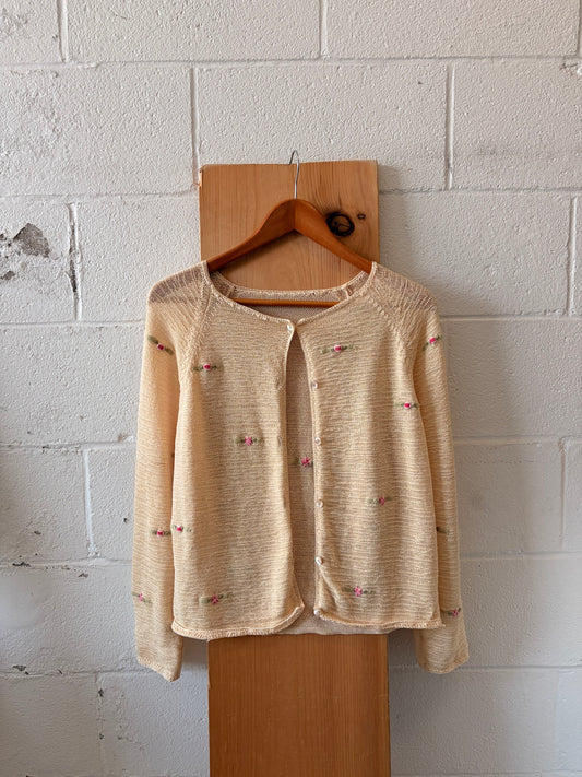 Dainty Rose Patterned Cardigan : M