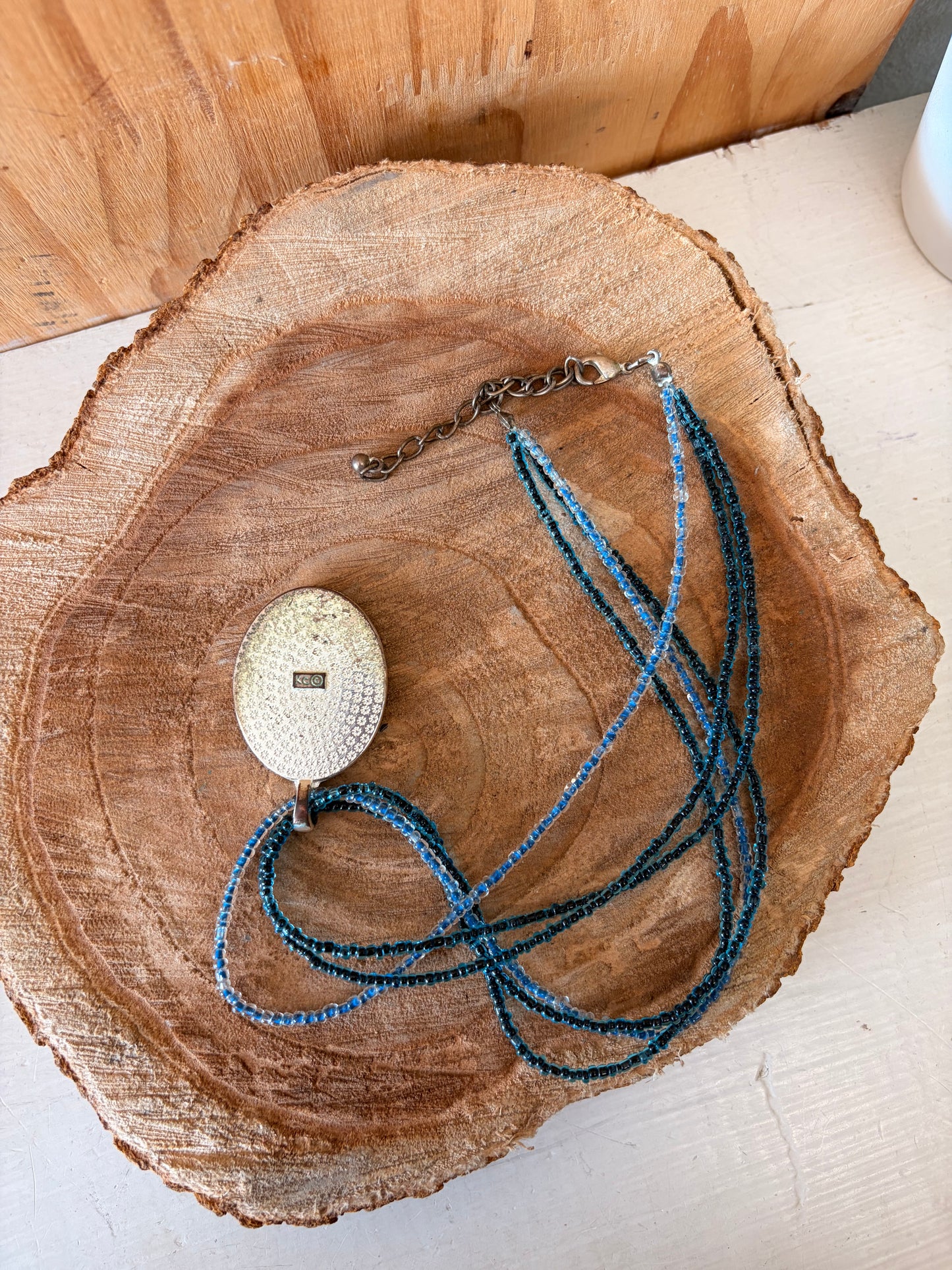 Green and Blue Beaded Necklace