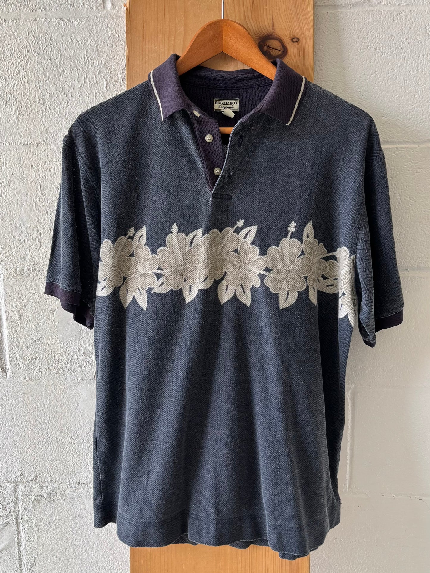Floral Print Bugle Boy Polo : M