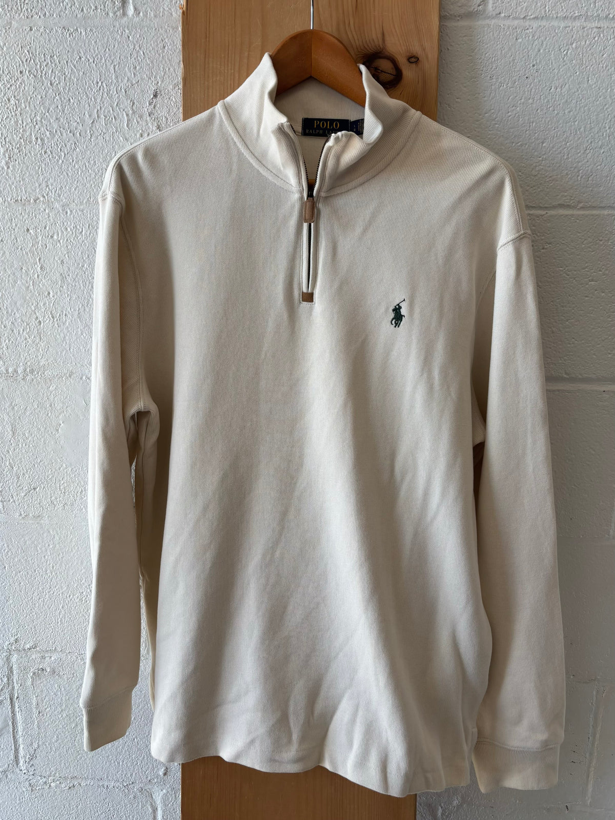 Cream Ralph Lauren 1/4 Zip : L