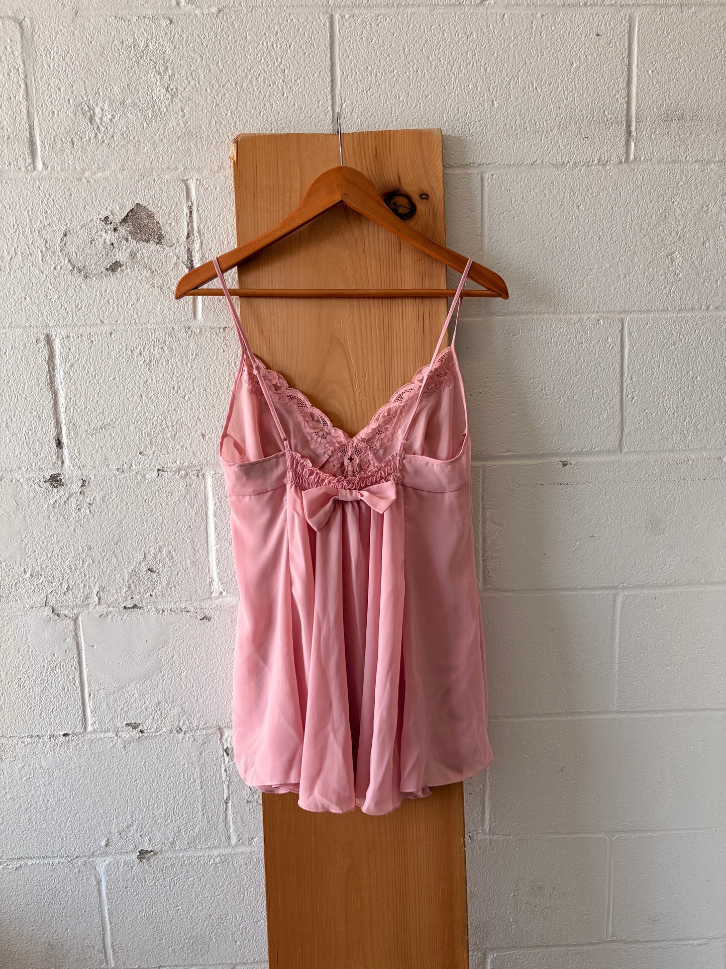 Vtg Pink Victoria’s Secret Bow Slip : M