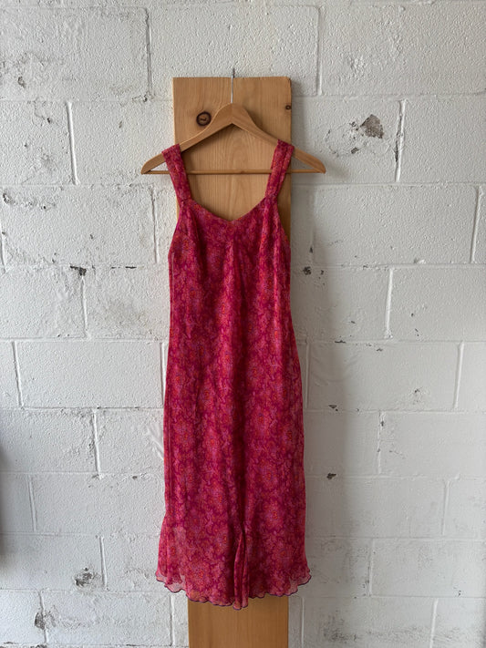 Vtg Pink Paisley Summer Dress : 6