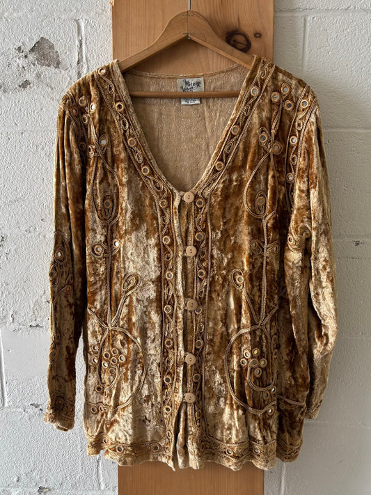 Vtg Velvet Top : 1X