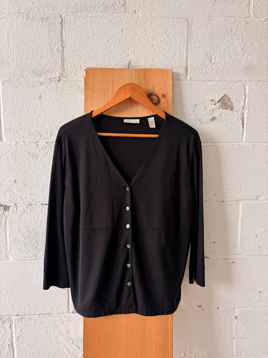 Black Flowy Cardigan : XL