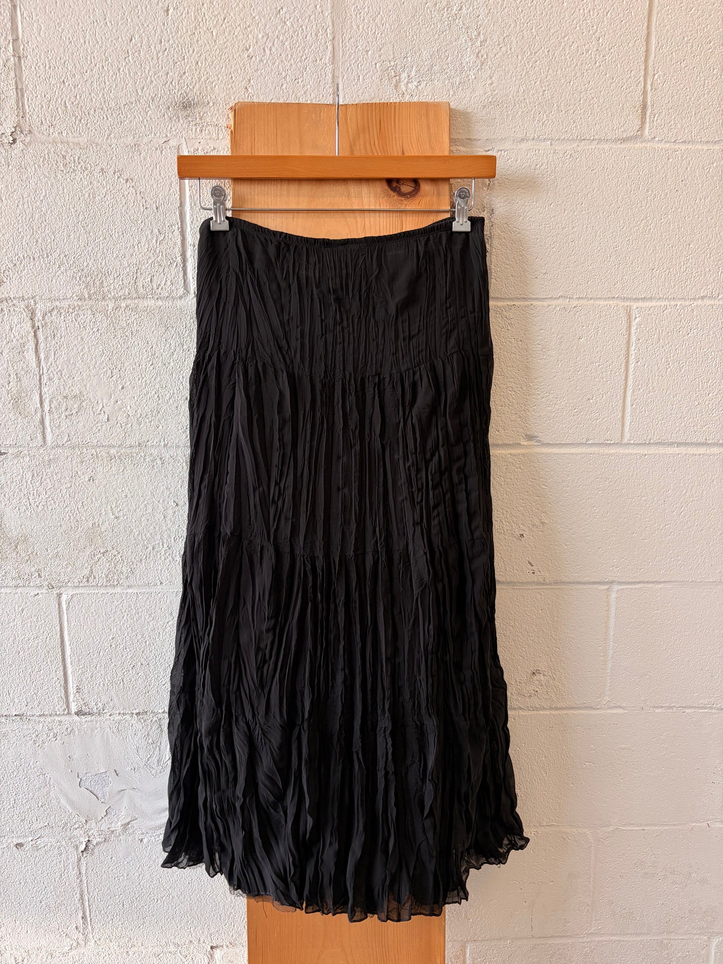 Black & Gold Sequins Skirt : M