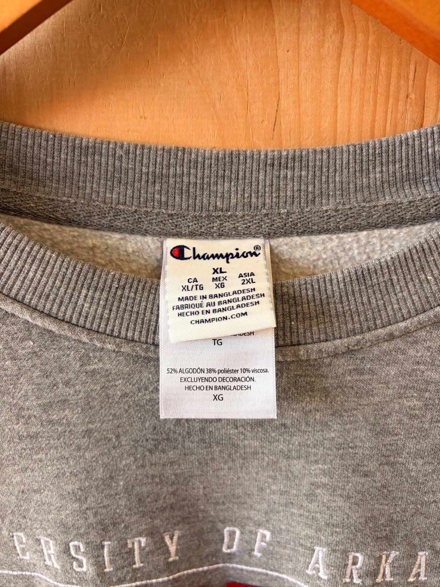 Champion Arkansas Crew : XL