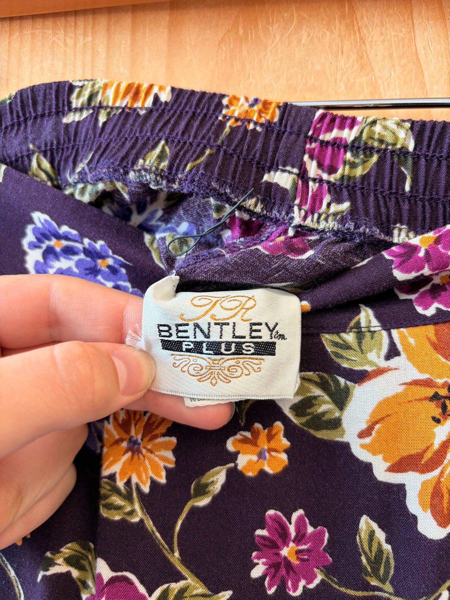 Floral Purple Skirt : 18W