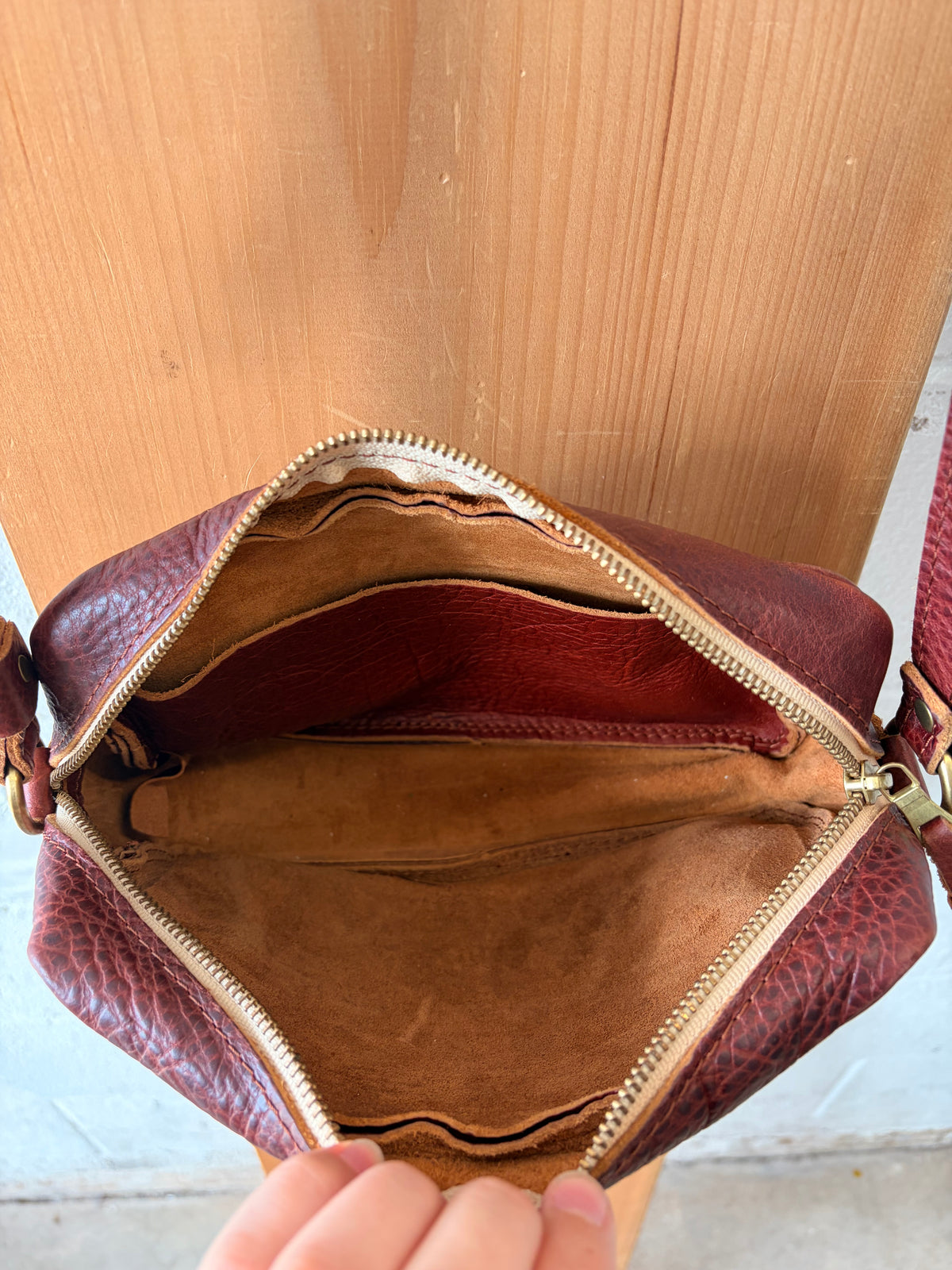 Brown Portland Leather Crossbody