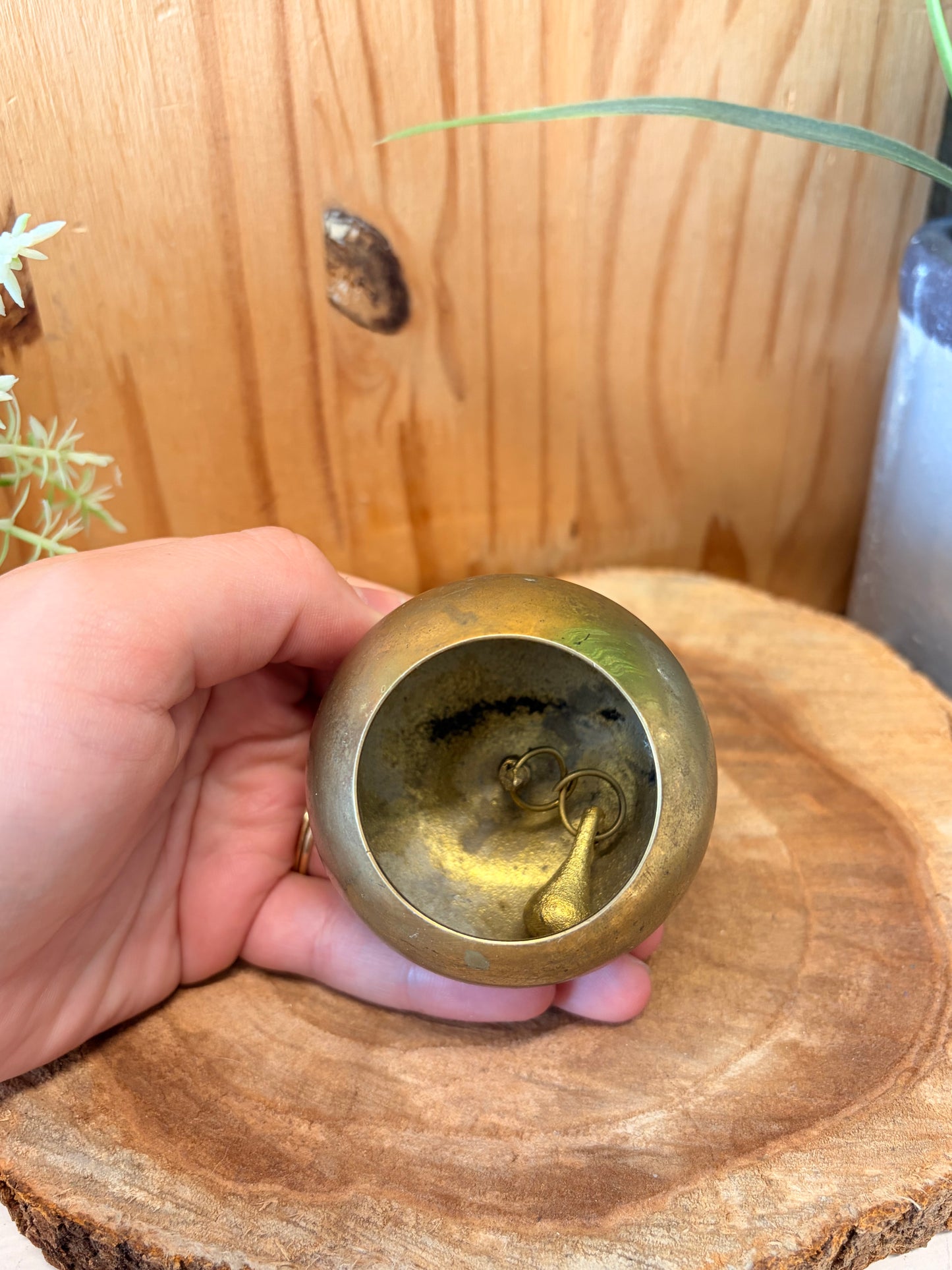 Vtg Bentonville Schools Brass Apple Bell