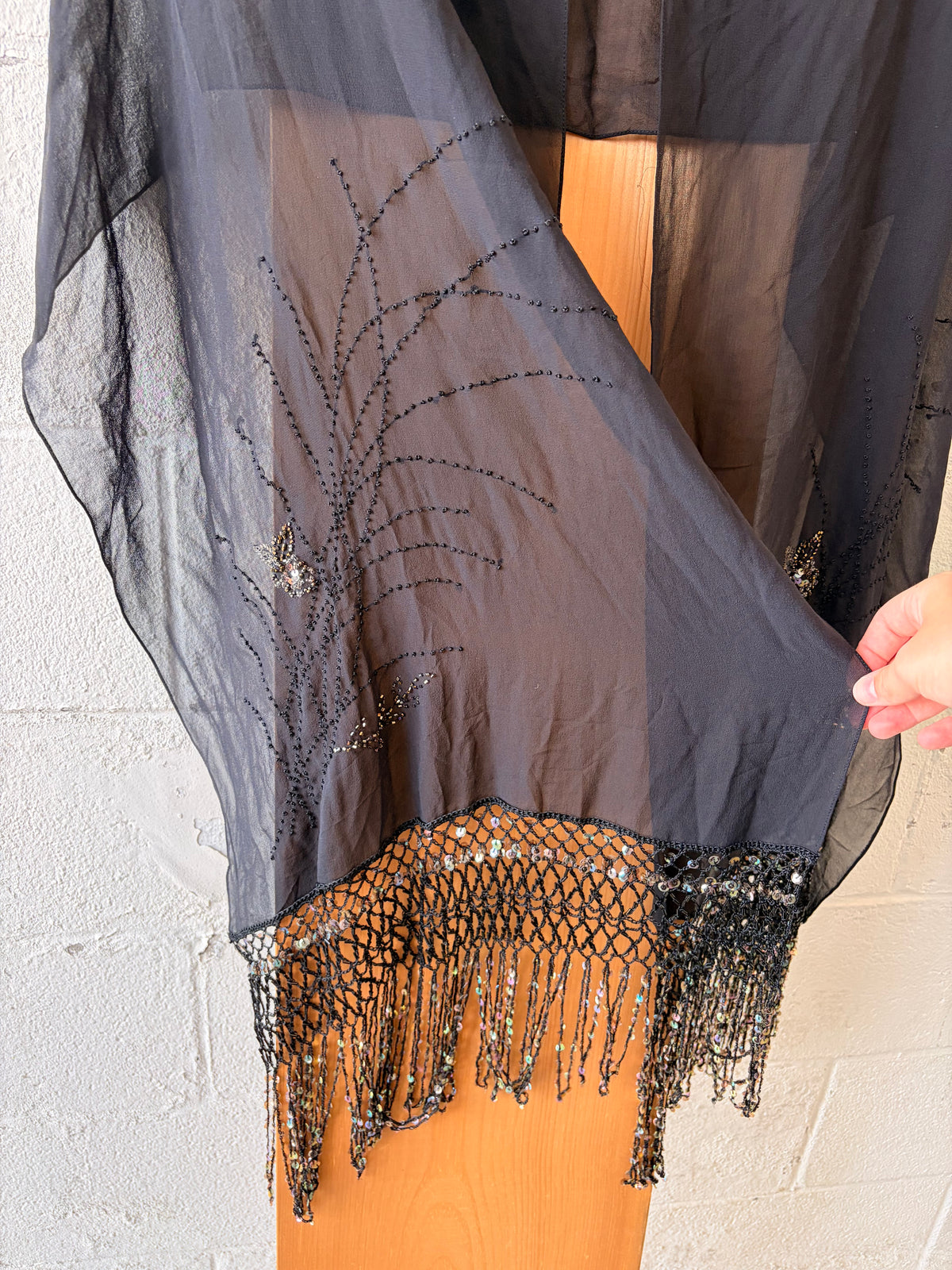 Sue Wong Beaded Fringe Shall