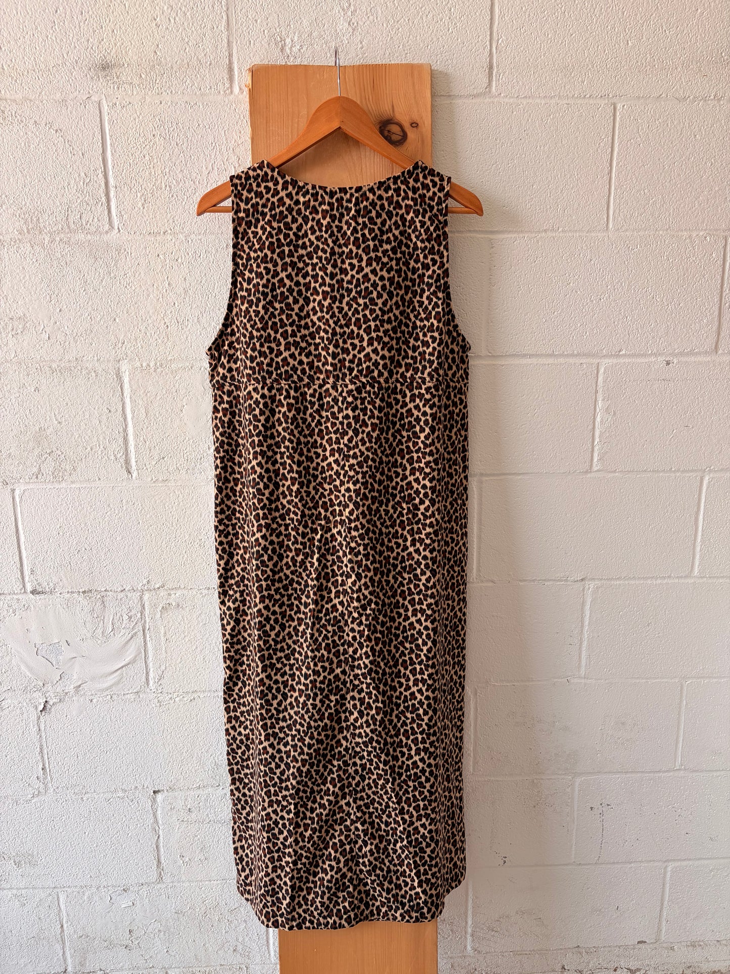 Vtg Leopard Print Dress : L