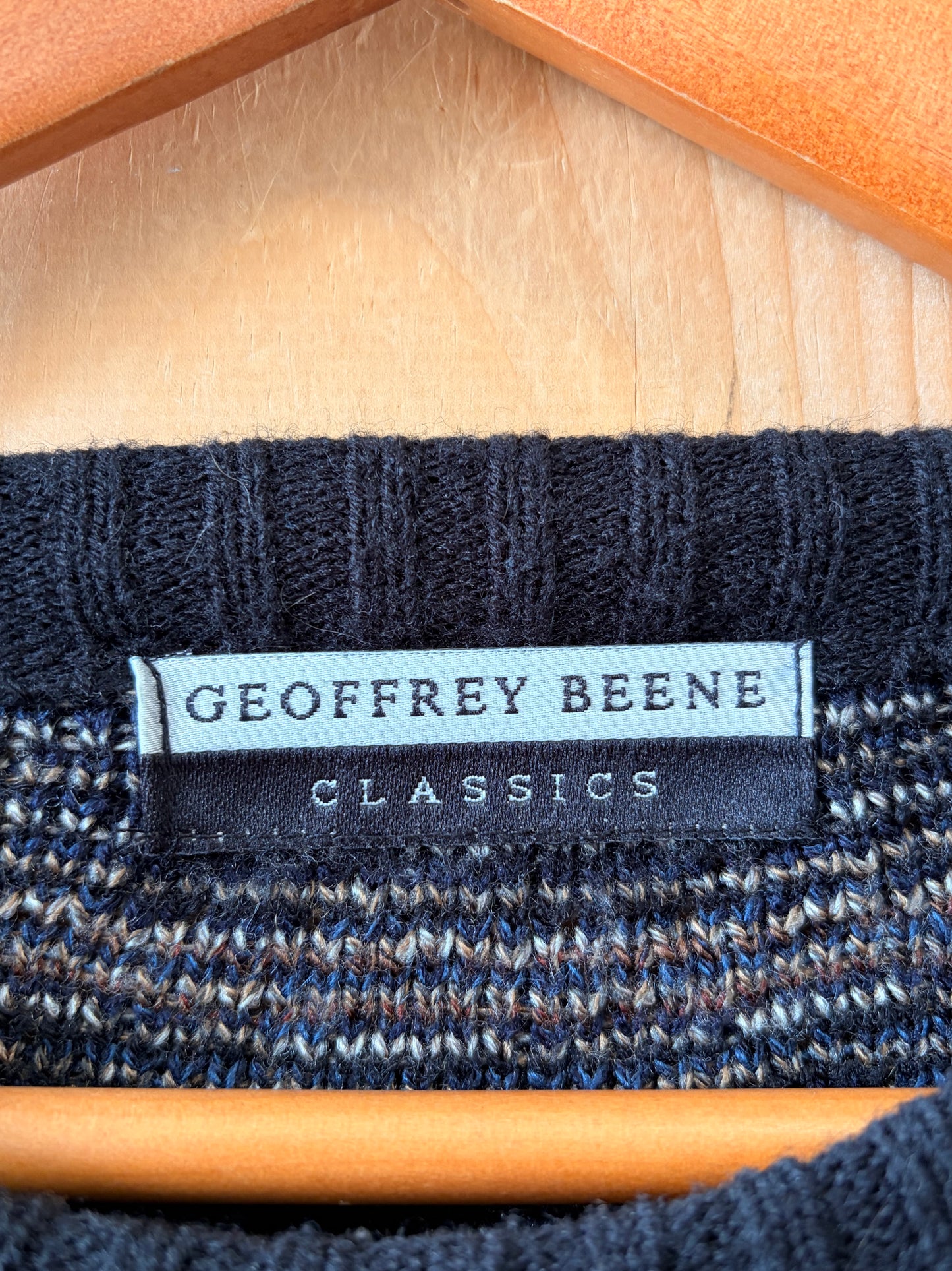 Geoffrey Beene Patterned Knit Sweater : L