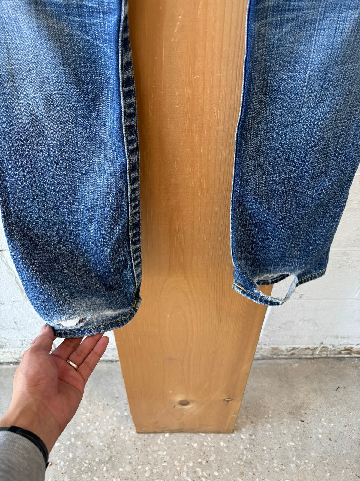 Distressed Low-Rise True Religion Jeans : 27