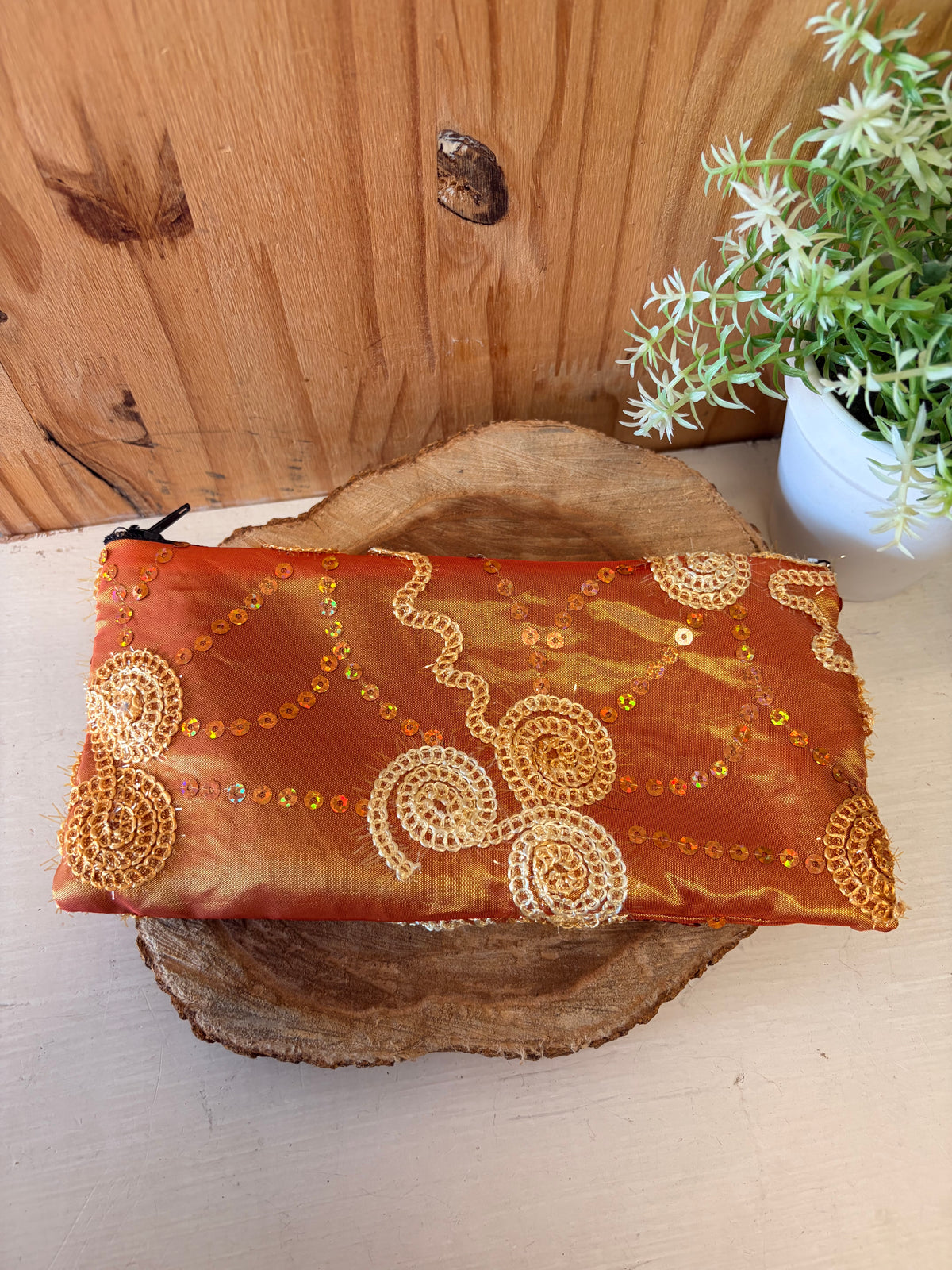 Embellished Elephant Pouch