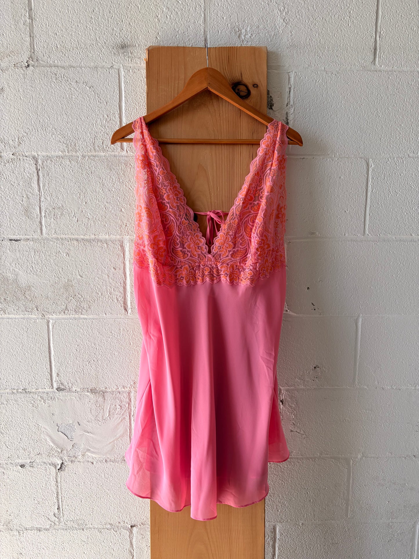Pink & Orange Lace Slip Dress : 2X