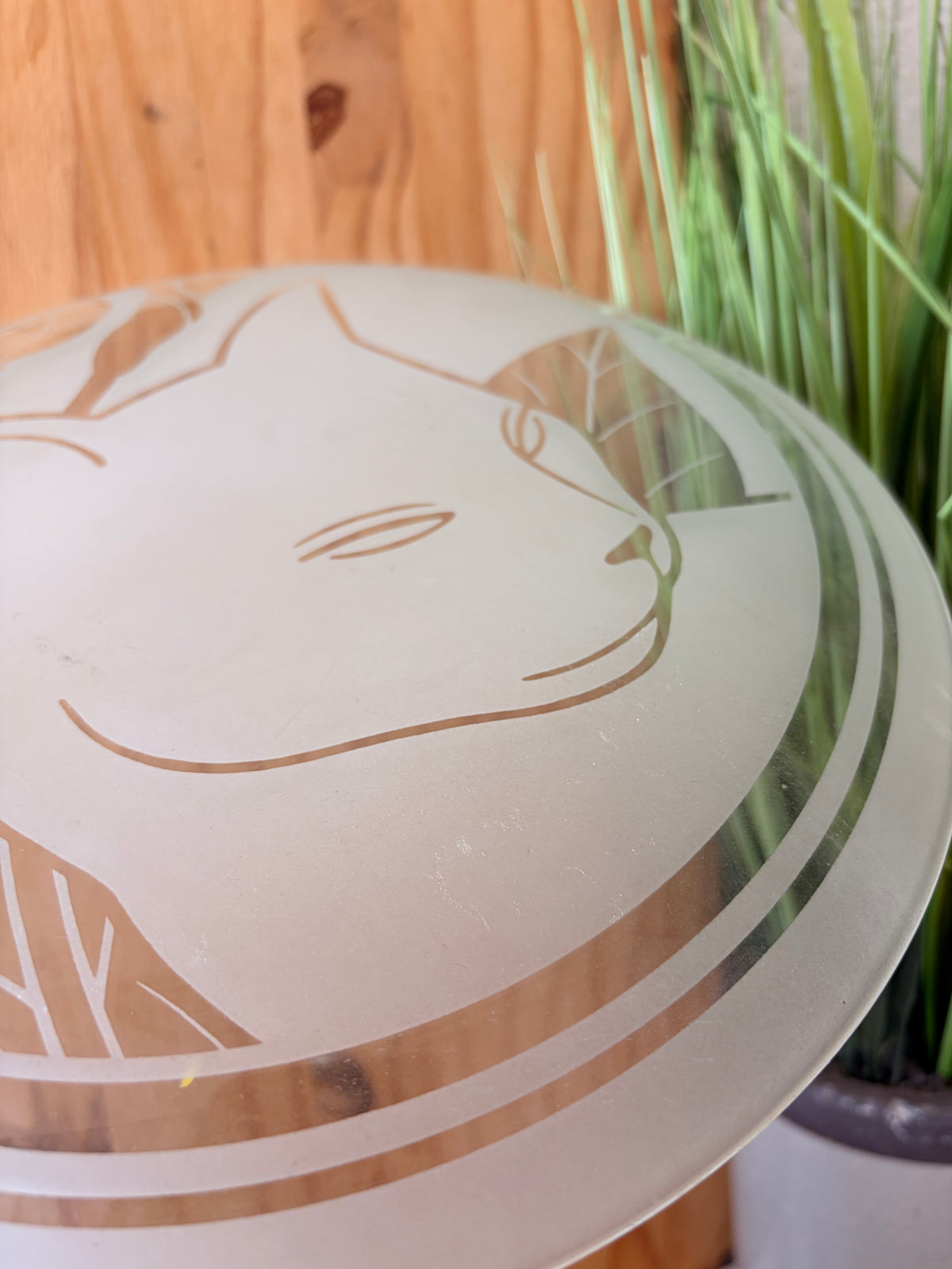 Vtg Frosted Cat Plate (Local Pick Up Only)
