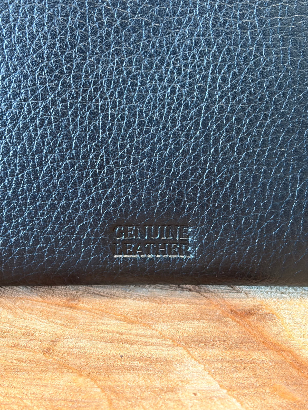 Black & Silver Tone Mundi Leather Wallet