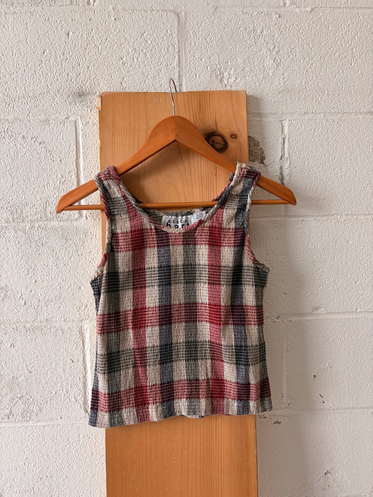 Smocked Plaid Tank : M