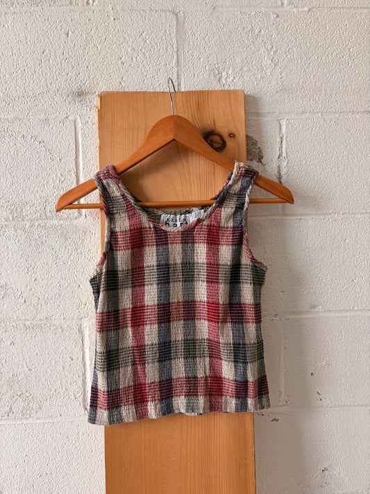 Smocked Plaid Tank : M