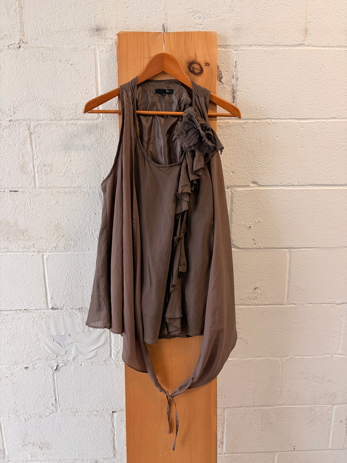 Brown Boho Layered Top : L