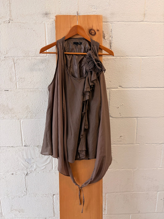Brown Boho Layered Top : L