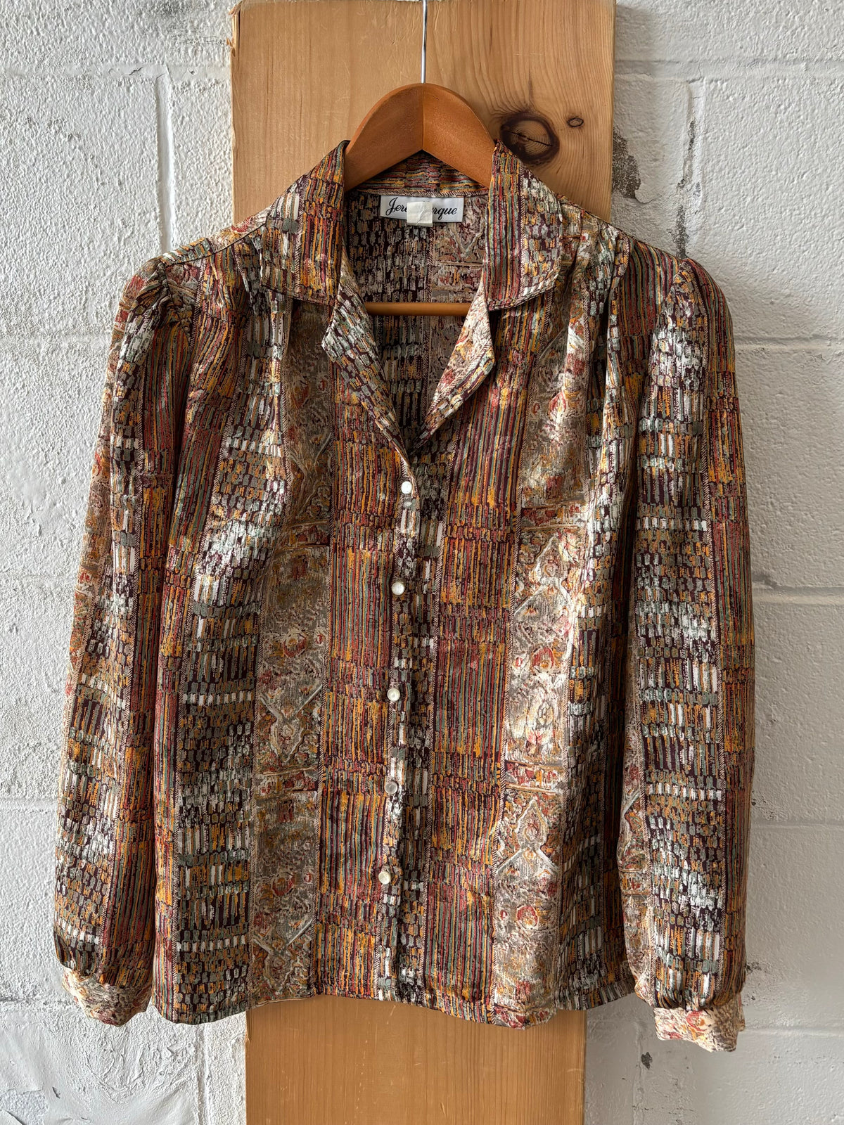 Vtg Patterned Button Up : 12
