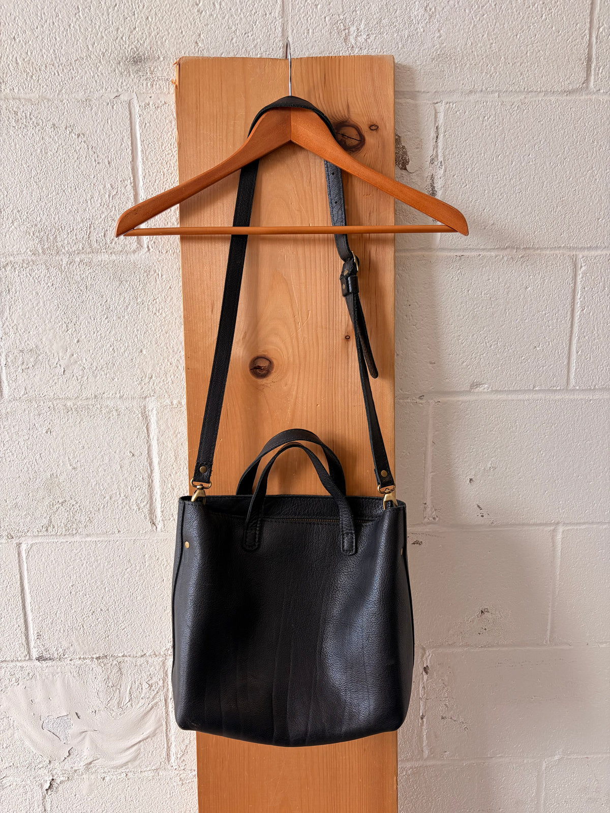 Black Portland Leather Tote Bag
