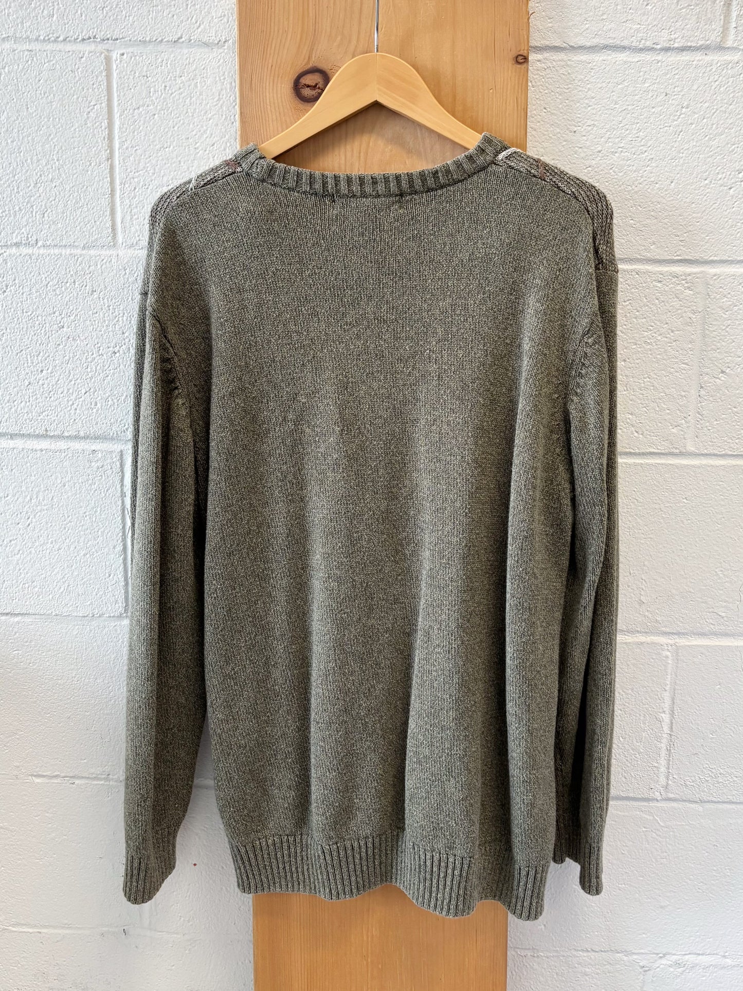 Vtg Green Sweater : XL