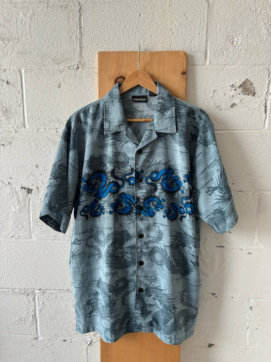 Vtg Blue Dragon Shirt : L