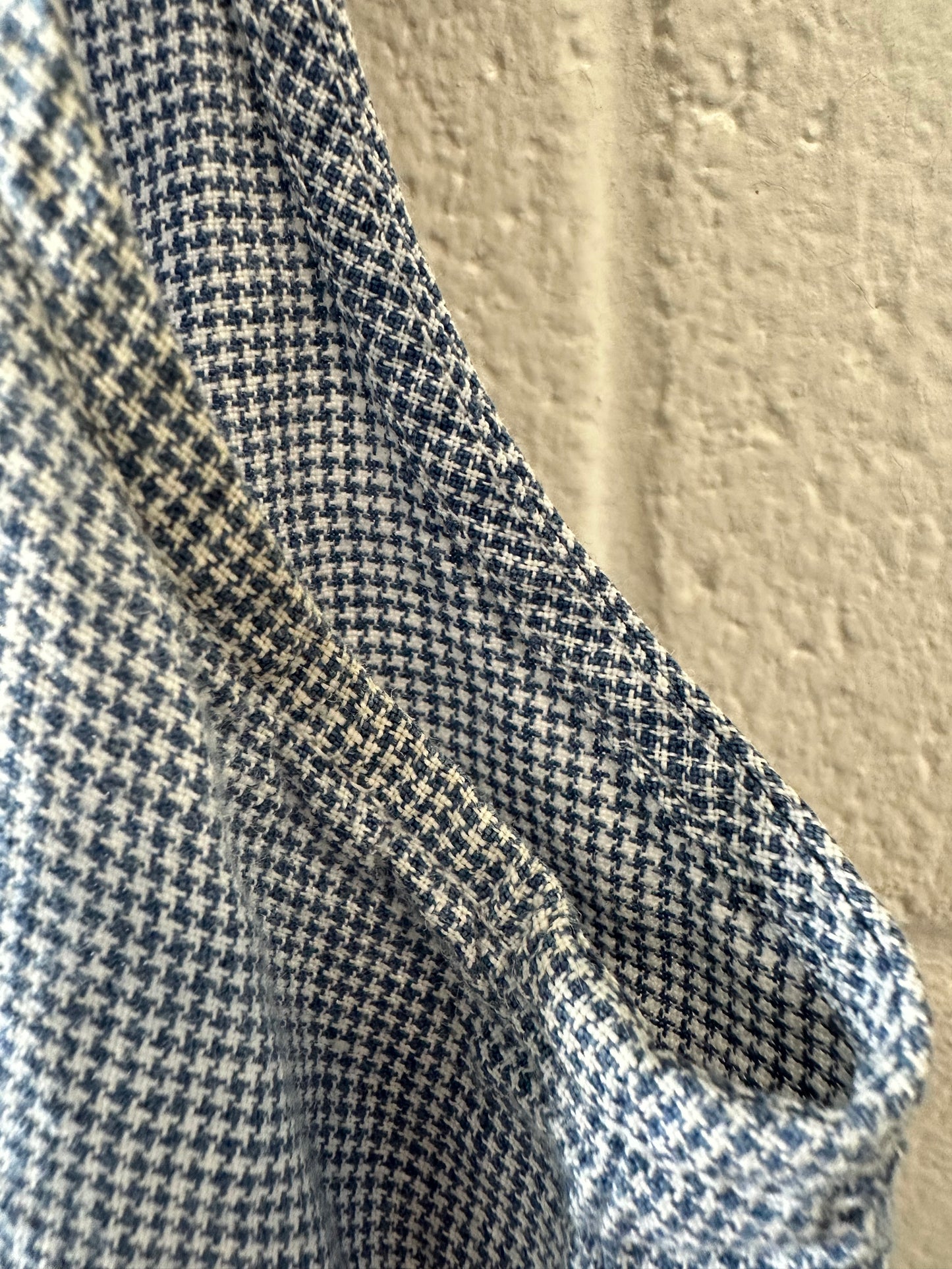 Vtg Blue Linen Top : M