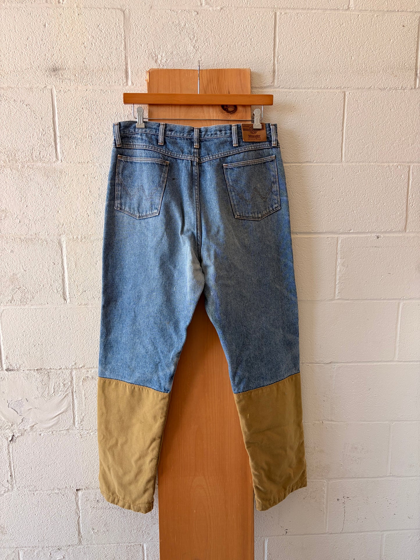 Wrangler Double Knee Canvas Jeans : 38x32