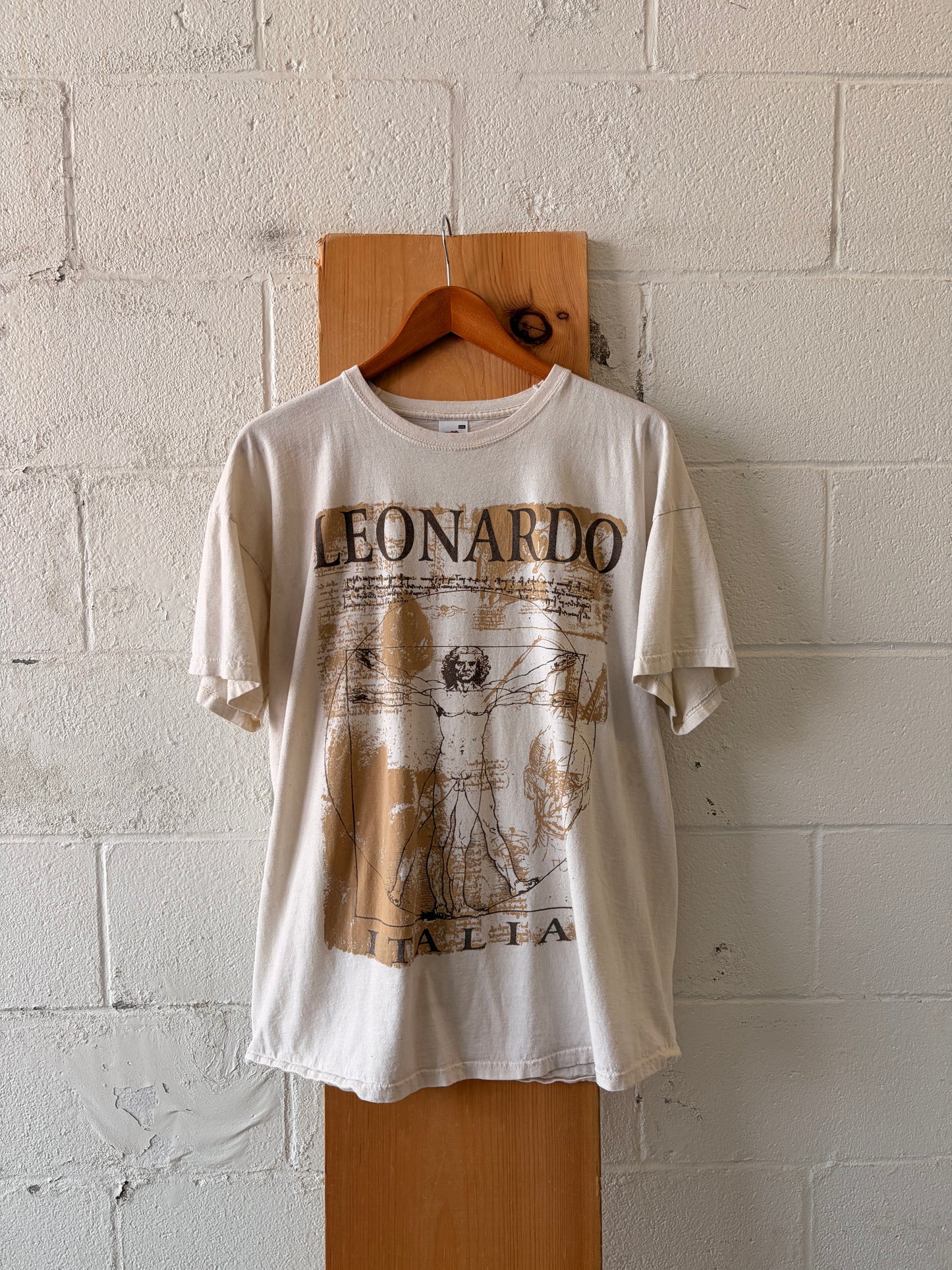 Vtg Leonardo Italia “Vitruvian Man”Tee : XXL