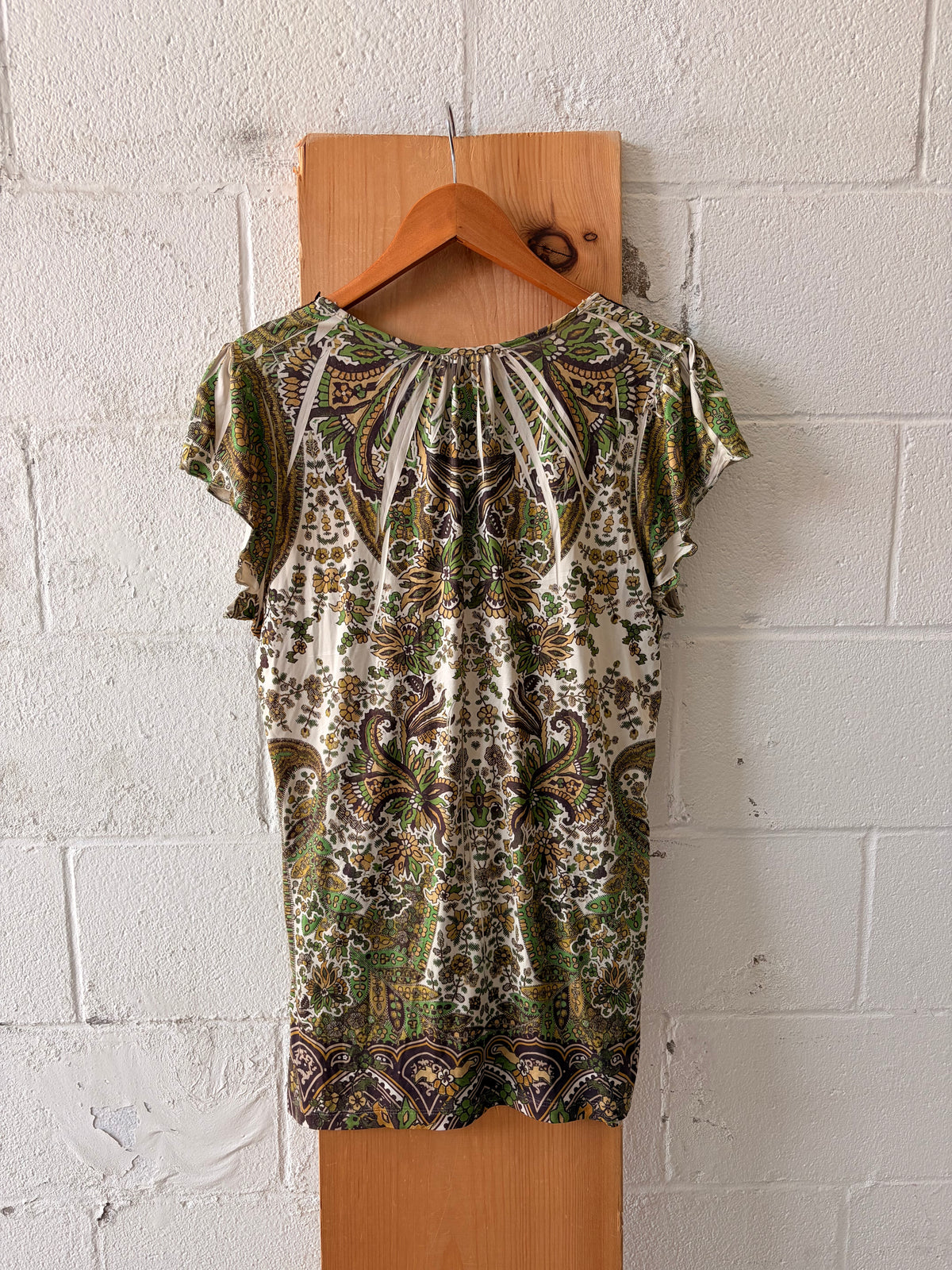 Y2K Brown & Green Top : L