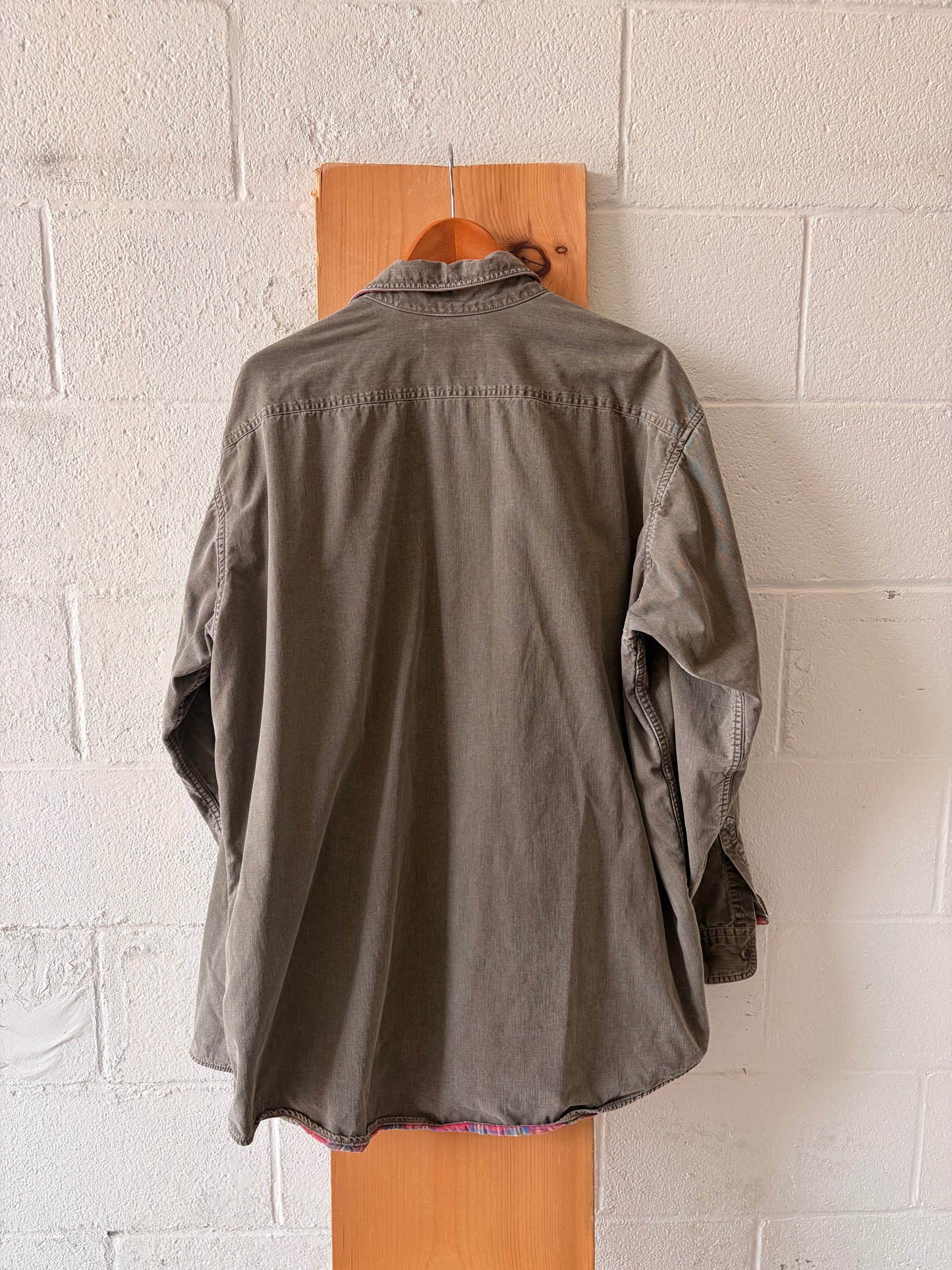 Vtg L.L. Bean Flannel Lined Button Down : XXLT (As Is)