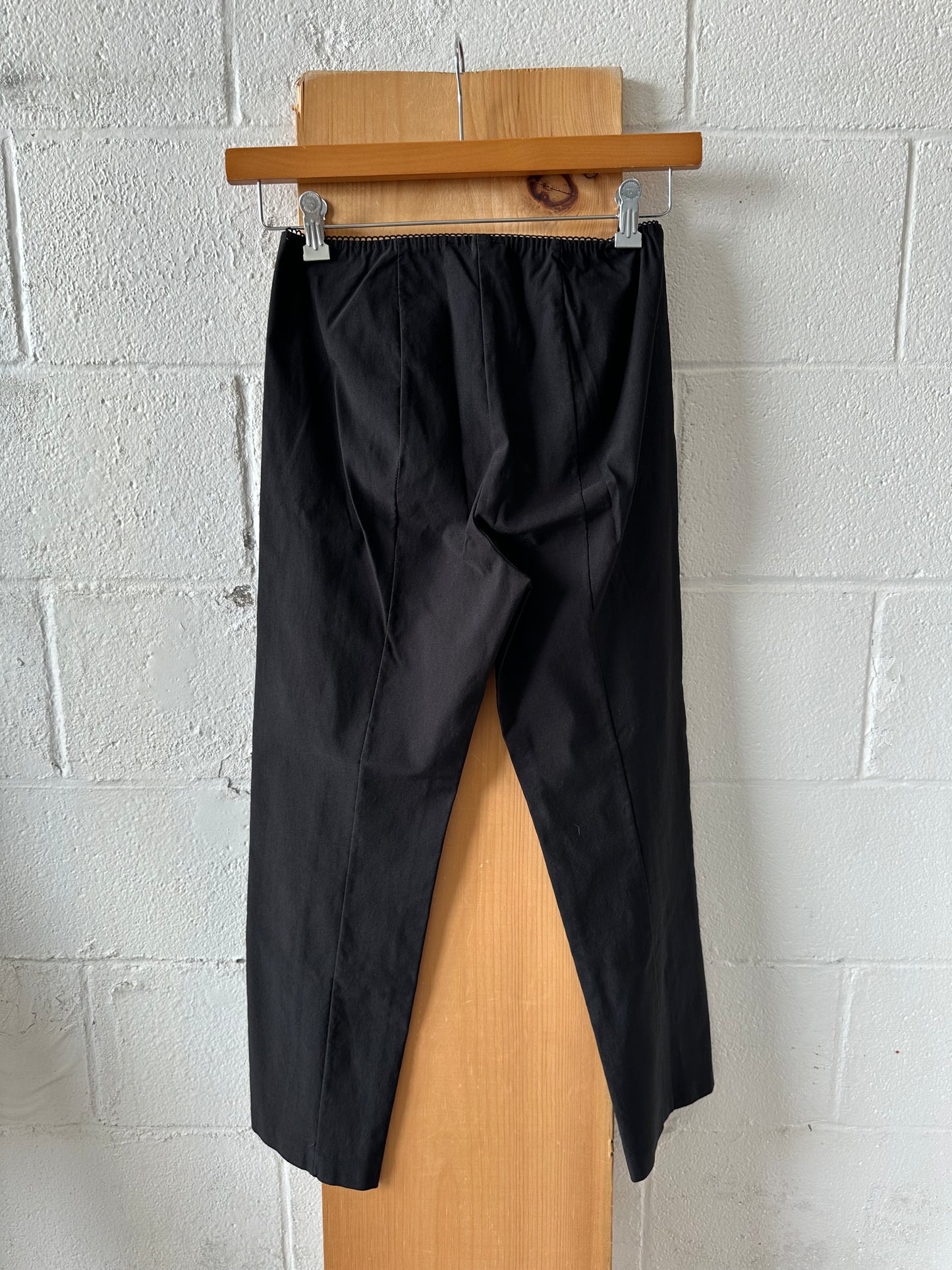 Vtg Black Cigarette Pants : 26” W