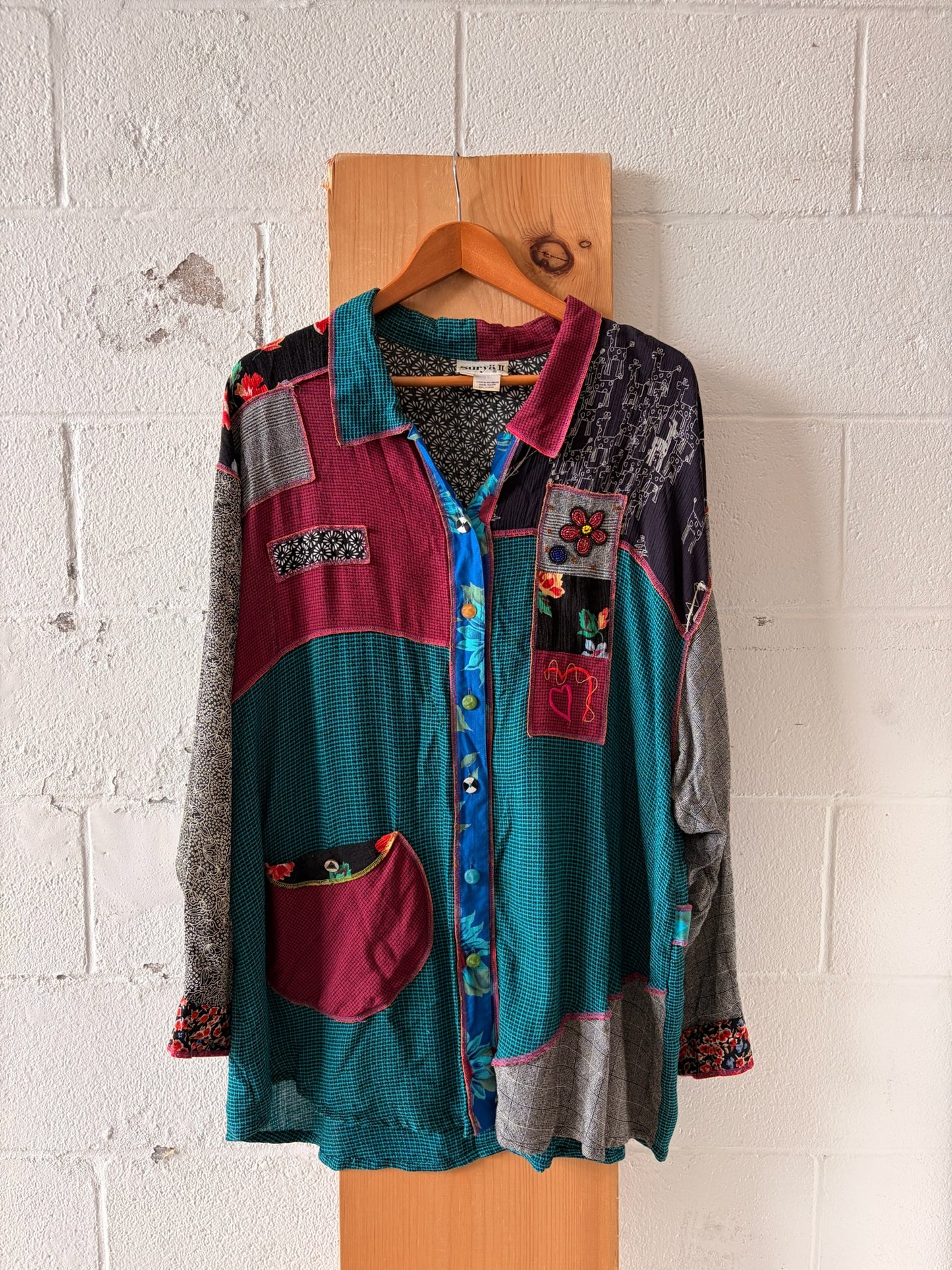 Patchwork Boho Top : 1X
