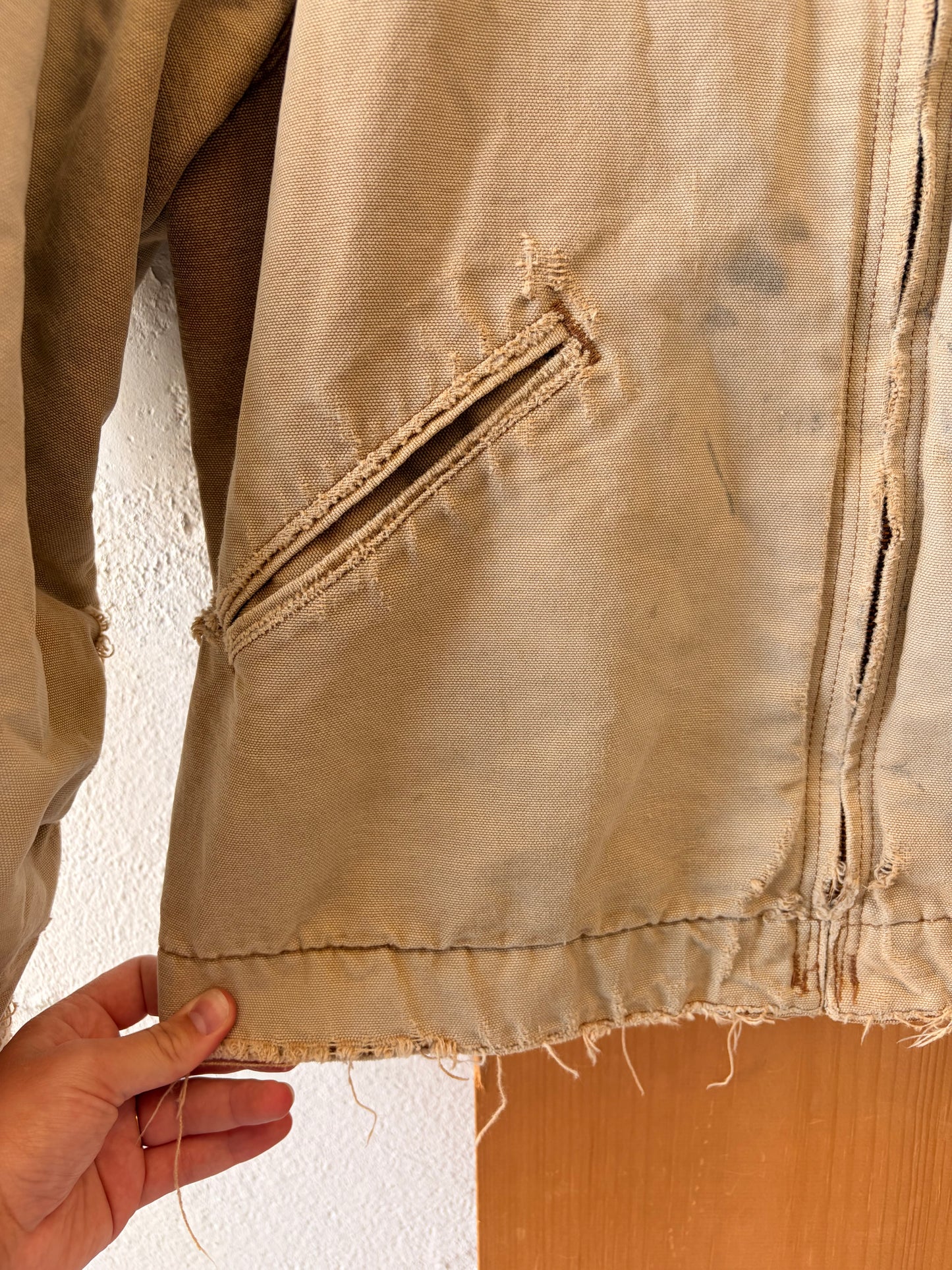 Distressed Carhartt Detroit Work Jacket : L