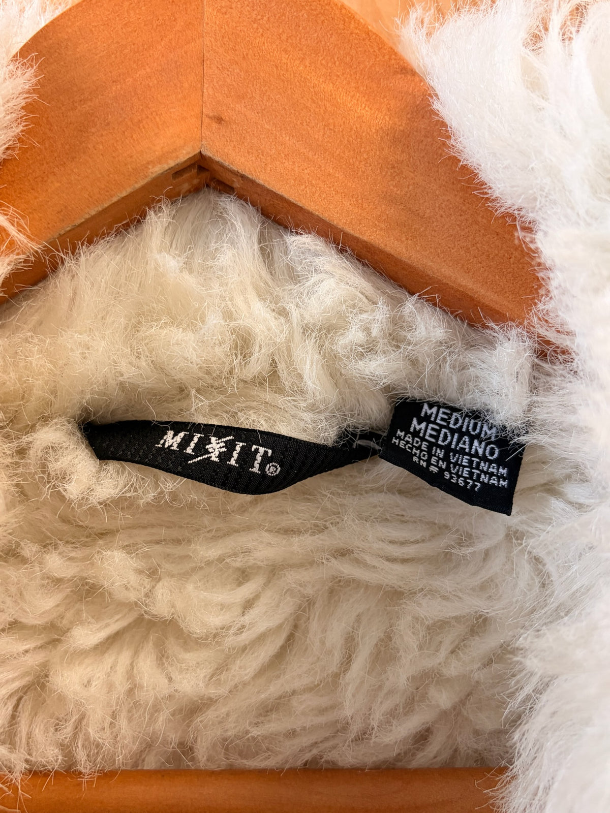 Cream Faux Fur Penny Lane Coat : M