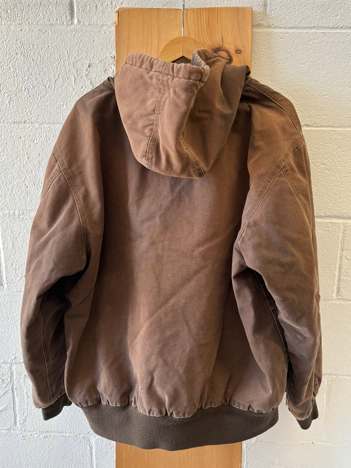 Vtg Sun Faded Brown Work Coat : XL