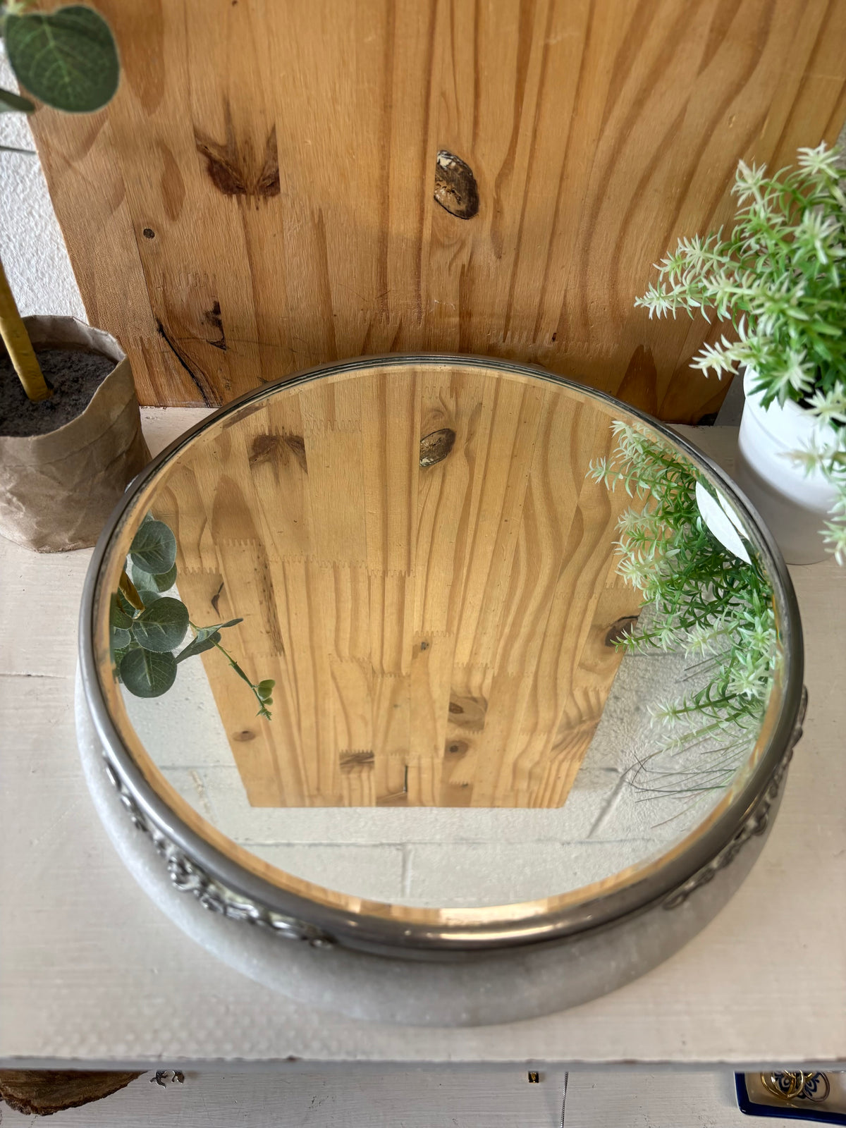 Vtg Mirrored Plateau (Local Pickup Only)