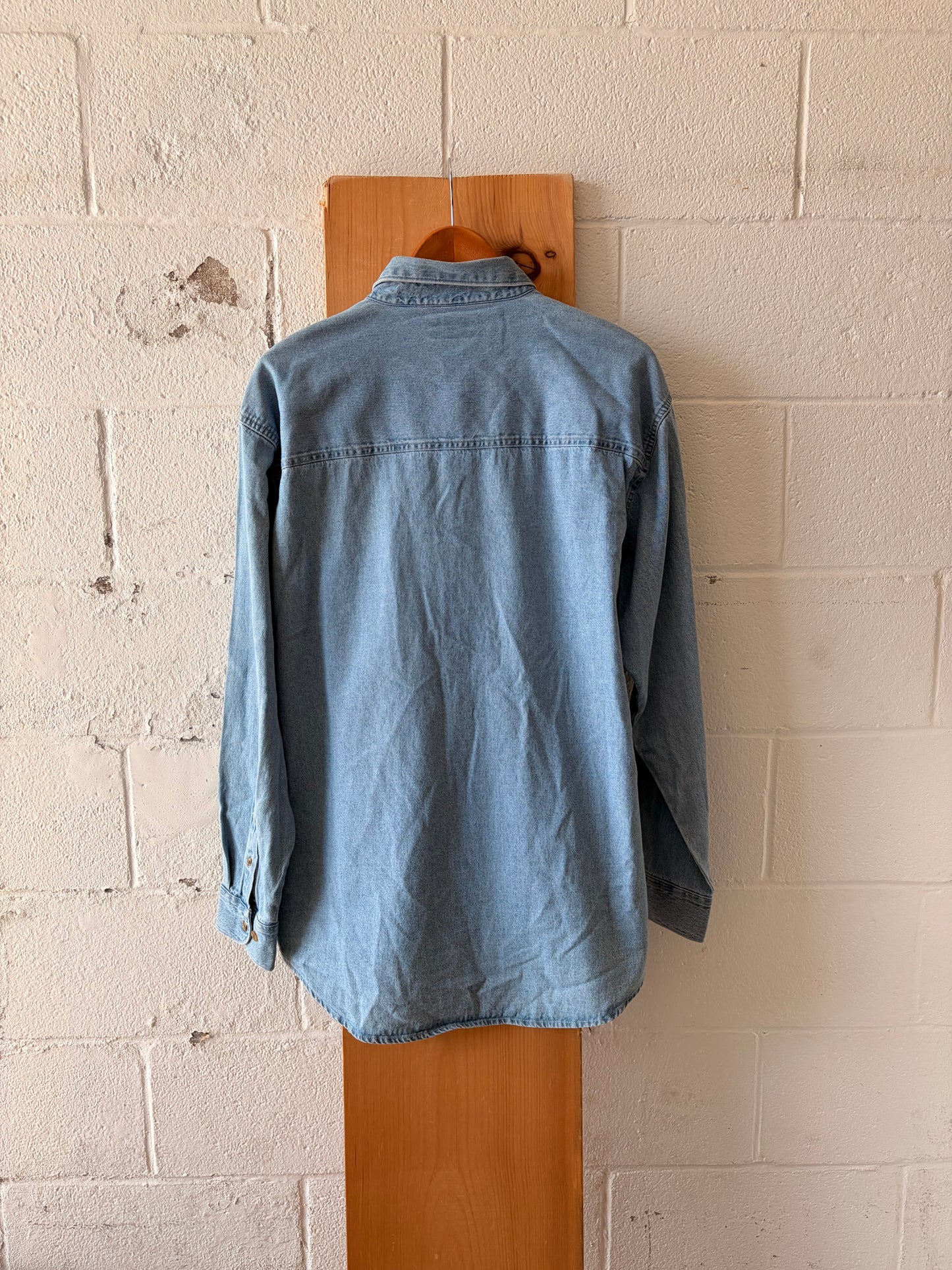 Colorado Tin Cup Denim Button Up : L
