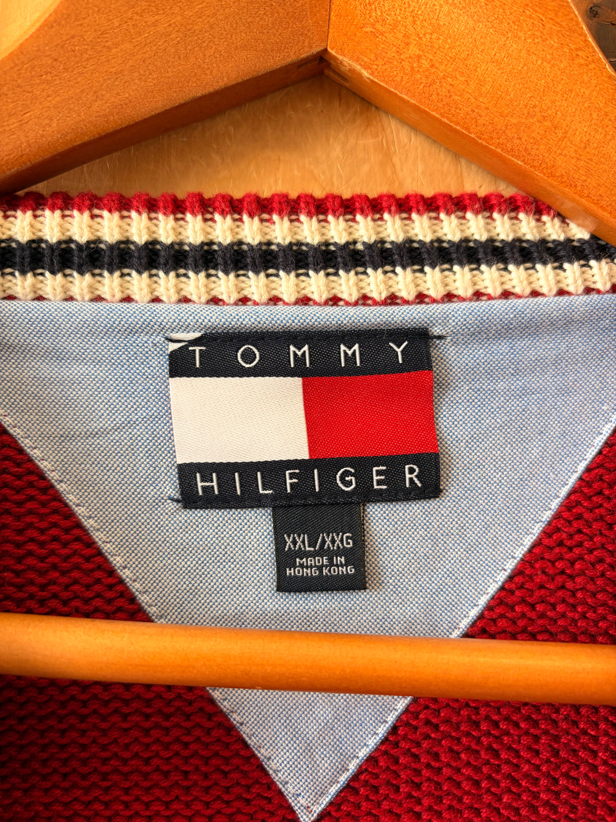 Vtg Red Tommy Sweater : XXL