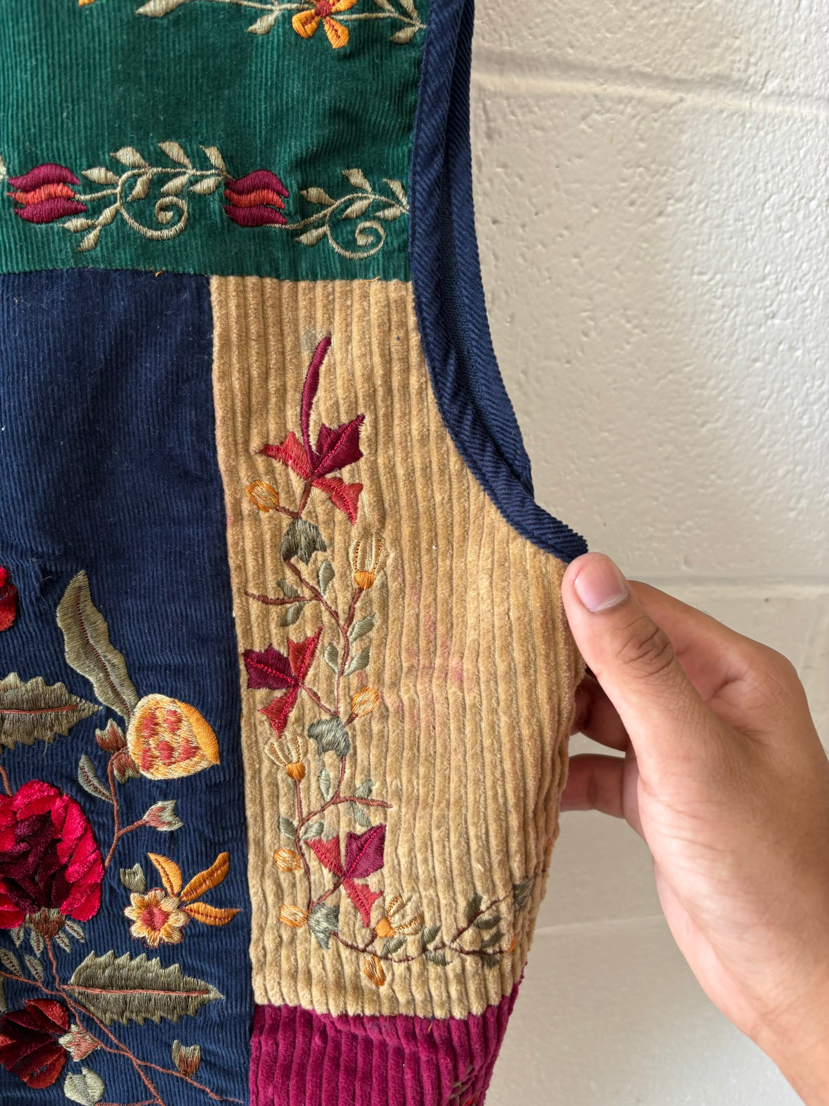 Vtg Corduroy Fall Vest : M