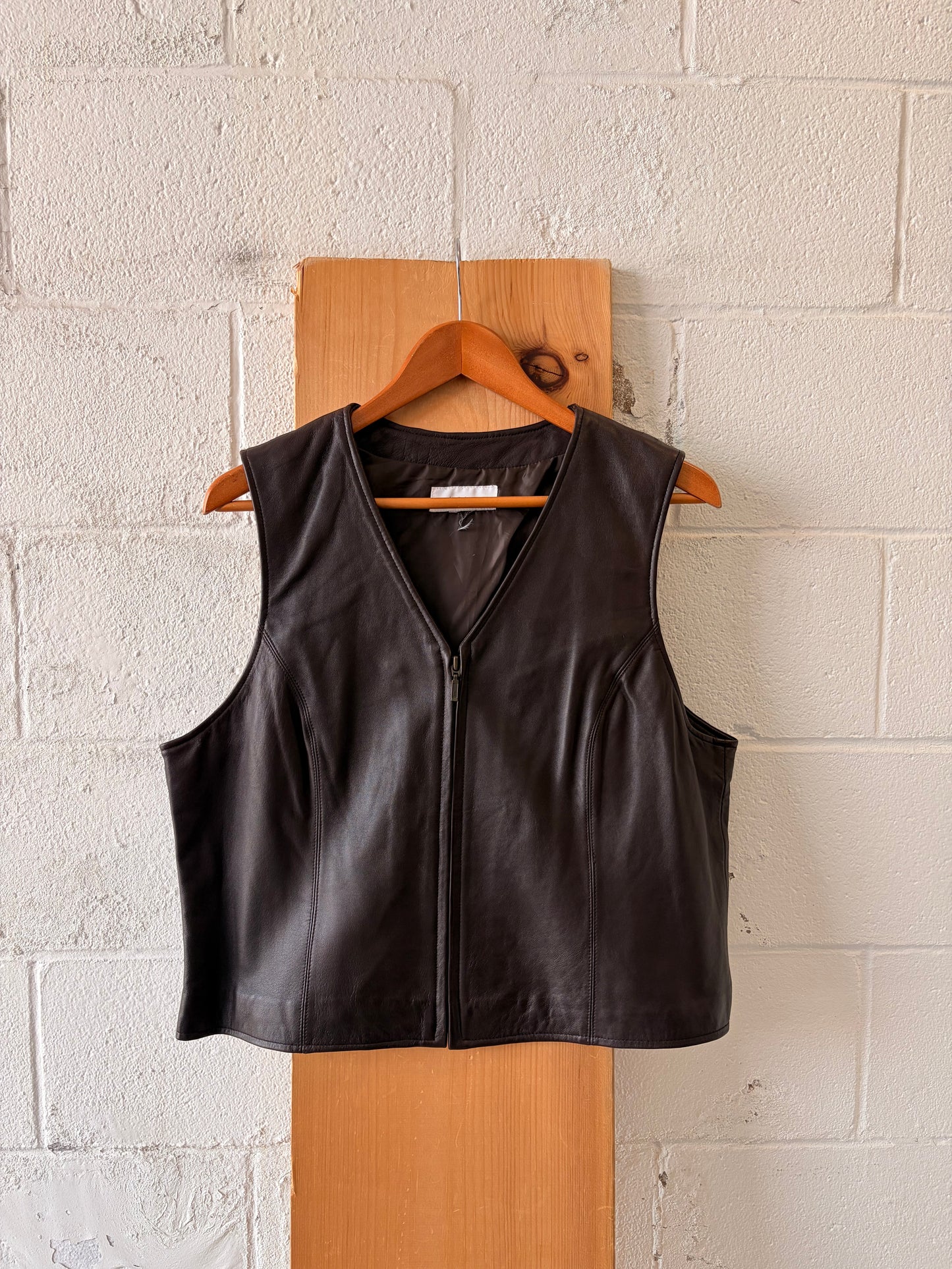 Dark Brown Lambskin Vest : M/L