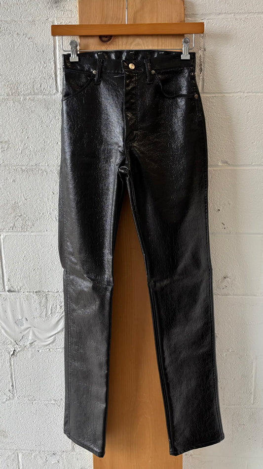 Vtg Black Vinyl Coated Wranglers : 5